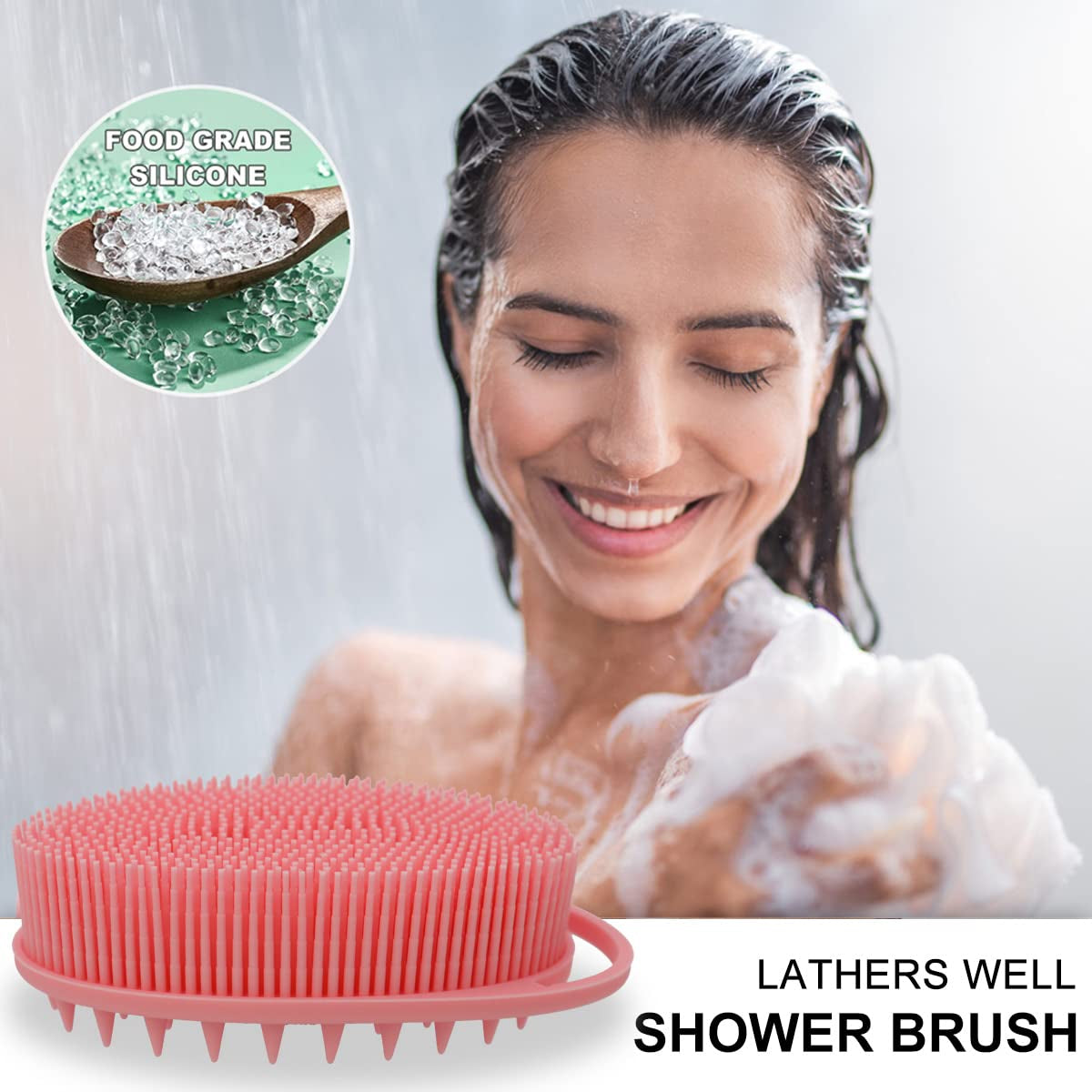 2-in-1 Dual-Action Silicone Body & Scalp Scrubber