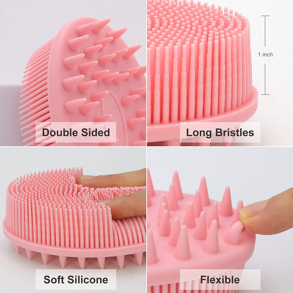 2-in-1 Dual-Action Silicone Body & Scalp Scrubber