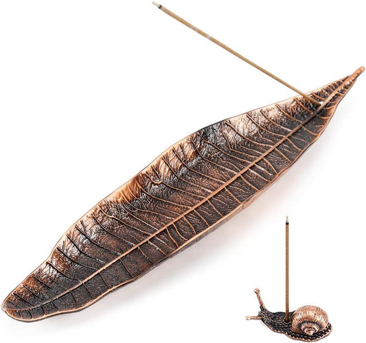 Artisan Incense Burner Set – Leaf & Snail Edition