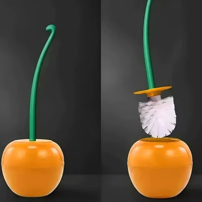 Creative Cherry-Shaped Toilet Brush & Holder Set