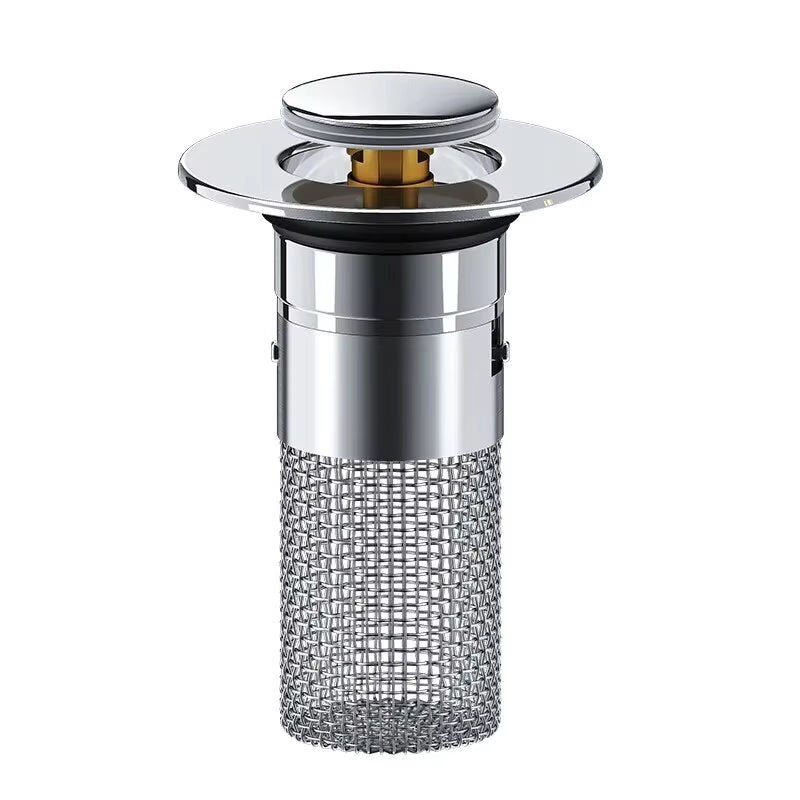 Universal Washbasin Leak Plug – Stainless Steel Bouncing Core Drain