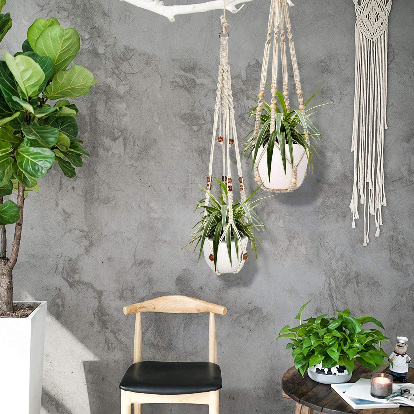 Artisan Macramé Plant Hanger Set (2-Pack)