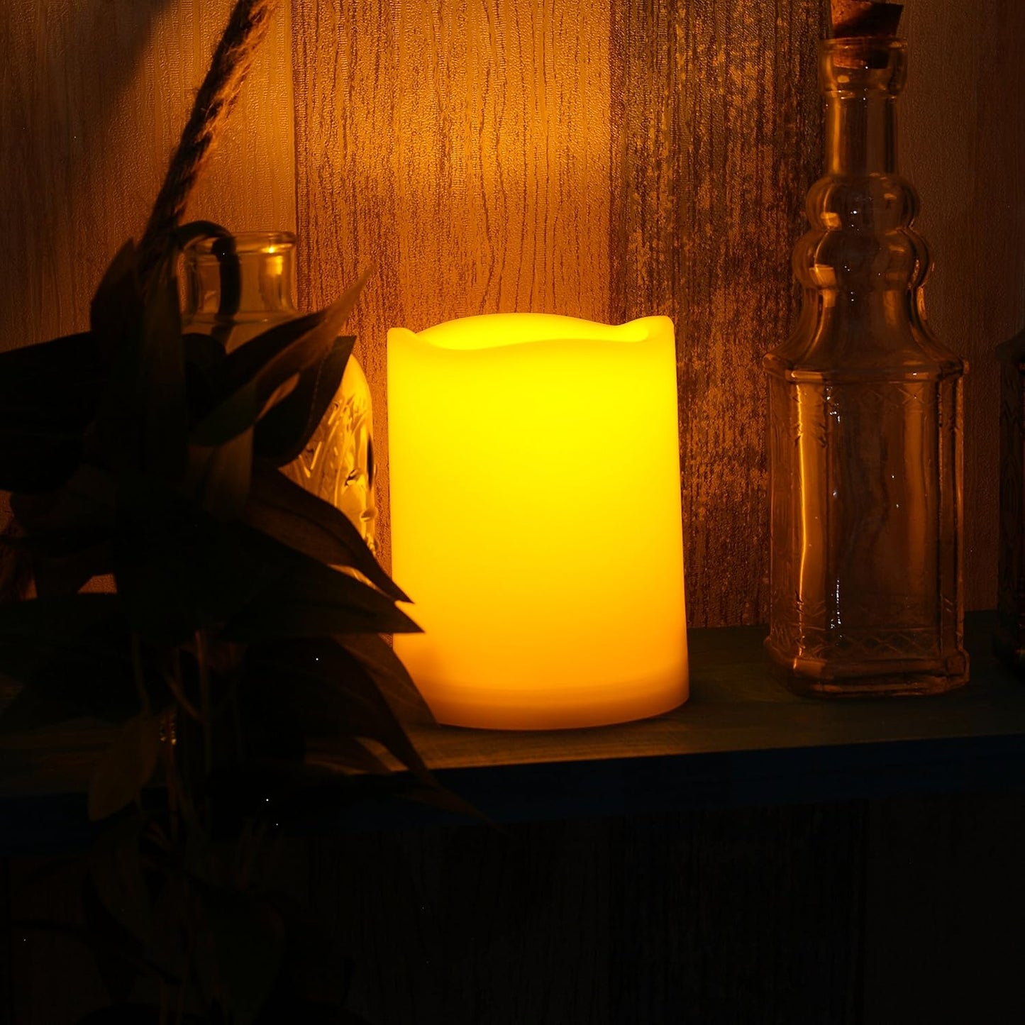 Premium Outdoor Waterproof Flameless LED Pillar Candles (3-Pack with Remote)