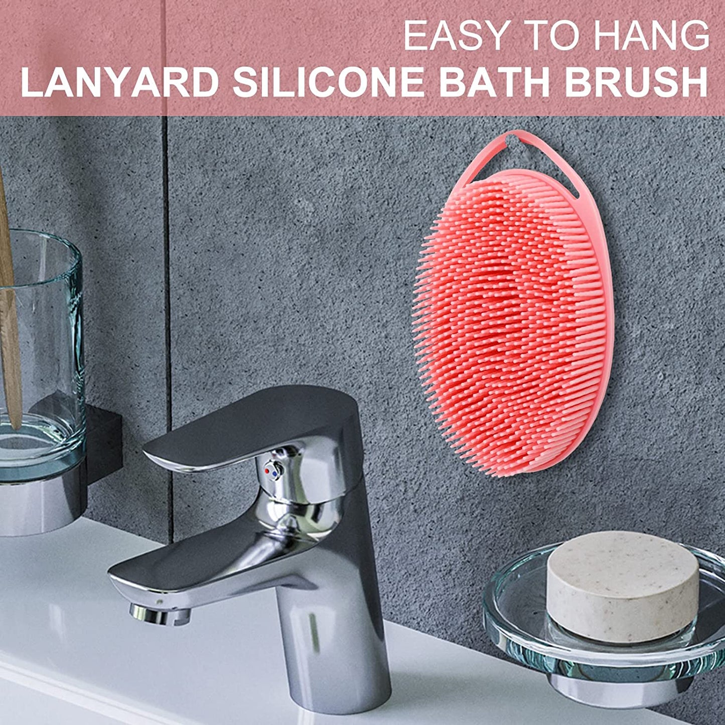 2-in-1 Dual-Action Silicone Body & Scalp Scrubber