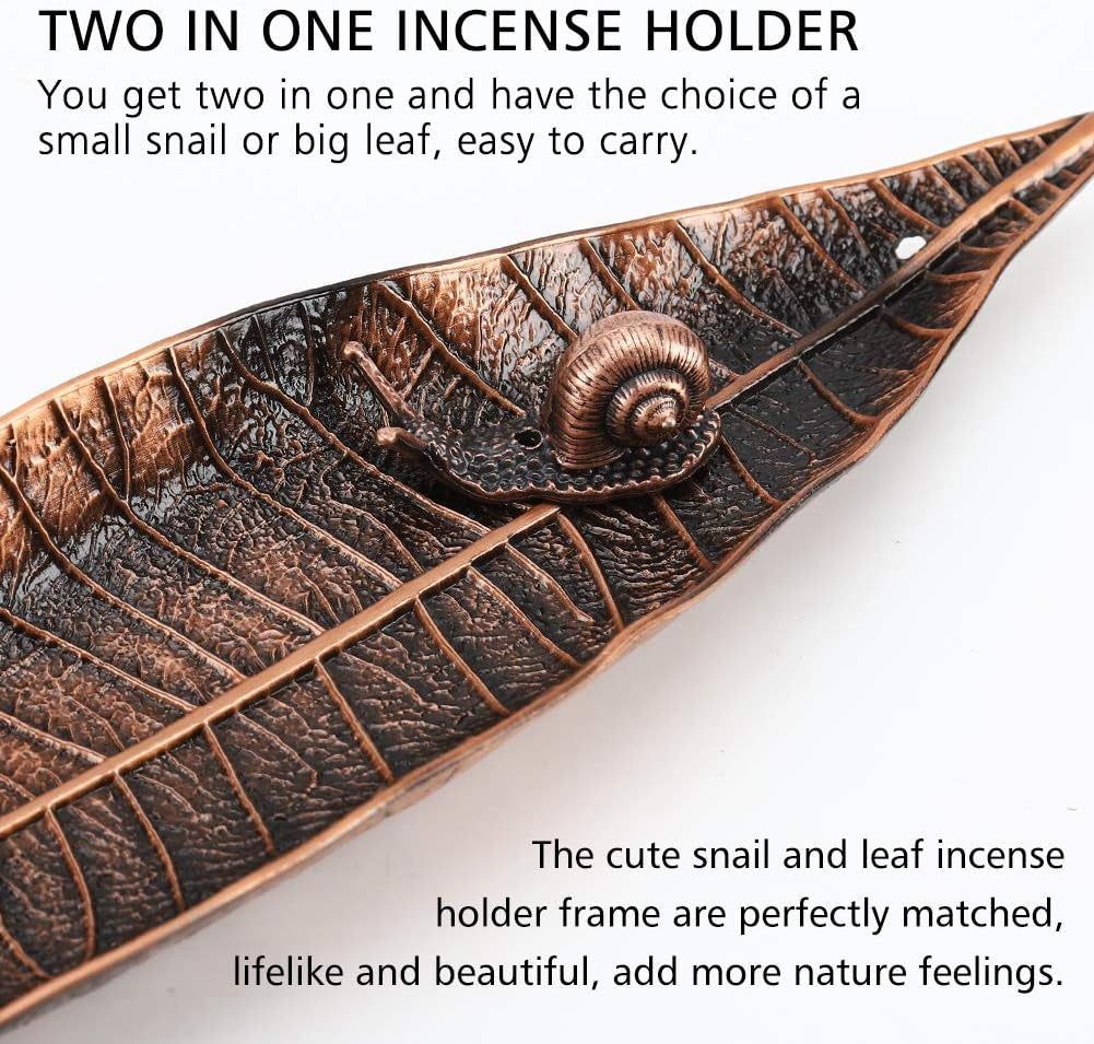 Artisan Incense Burner Set – Leaf & Snail Edition