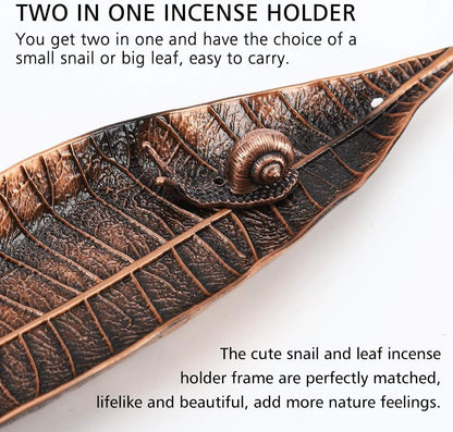 Artisan Incense Burner Set – Leaf & Snail Edition