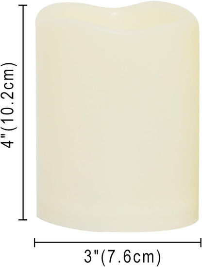 Premium Outdoor Waterproof Flameless LED Pillar Candles (3-Pack with Remote)