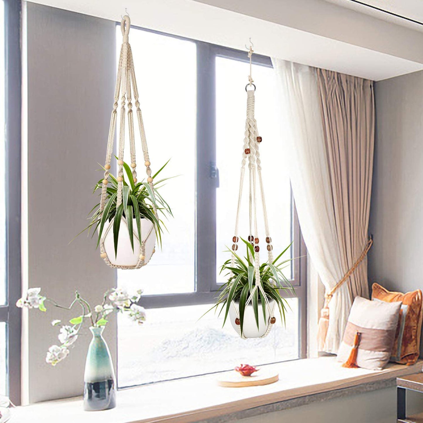Artisan Macramé Plant Hanger Set (2-Pack)