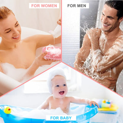 2-in-1 Dual-Action Silicone Body & Scalp Scrubber